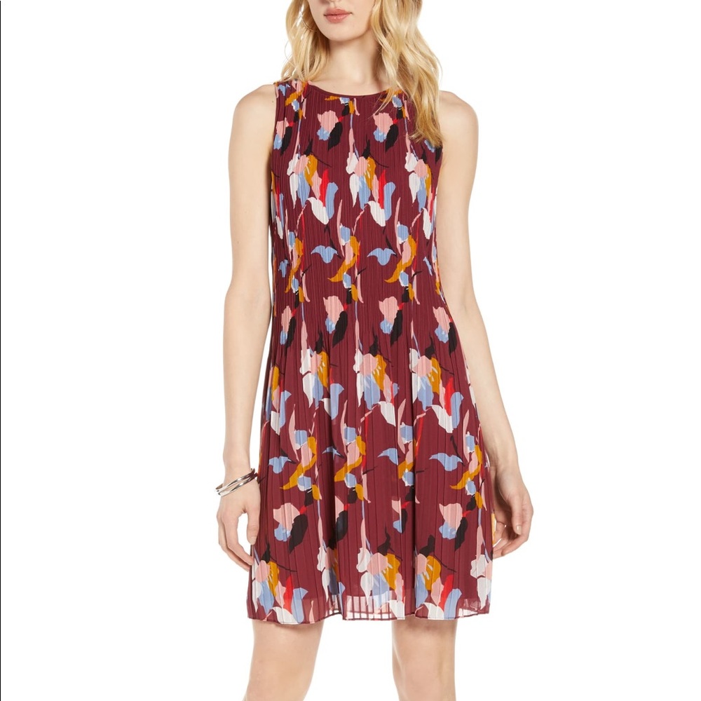 Halogen pleated pattern dress